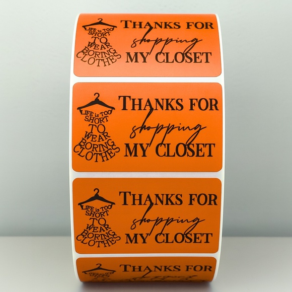 Thanks for Shopping My Closet Stickers – Cute Labels for Clothing Orders - Picture 10 of 11